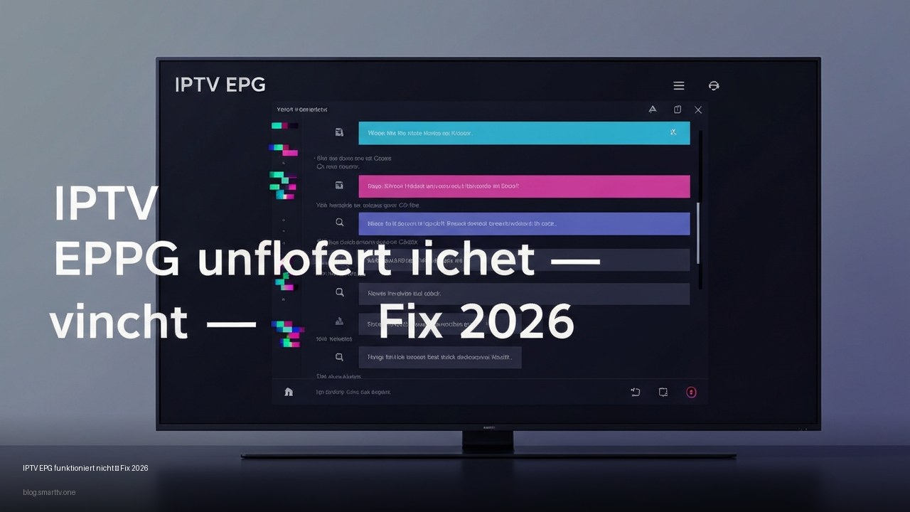 IPTV EPG funktioniert nicht — Fix 2026